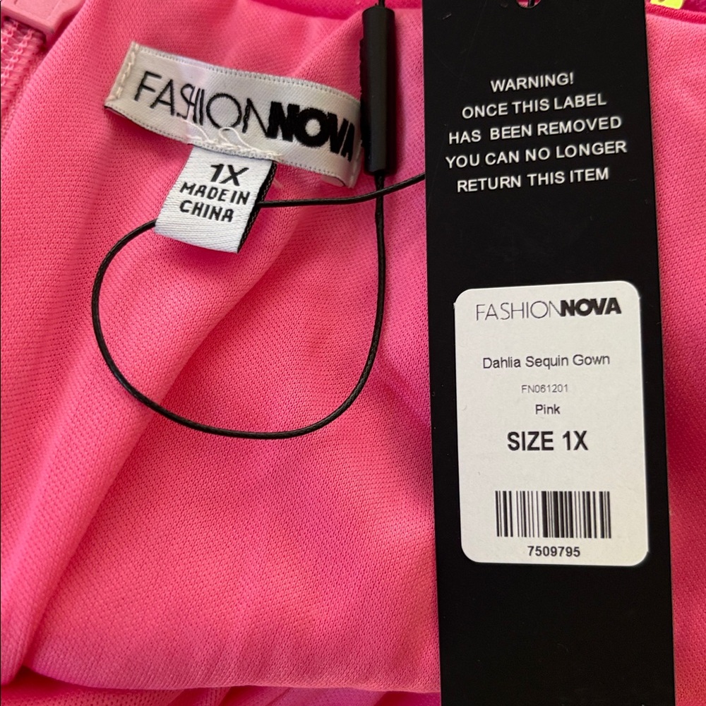 Pink Sequin Maxi Gown - Picture 7 of 7